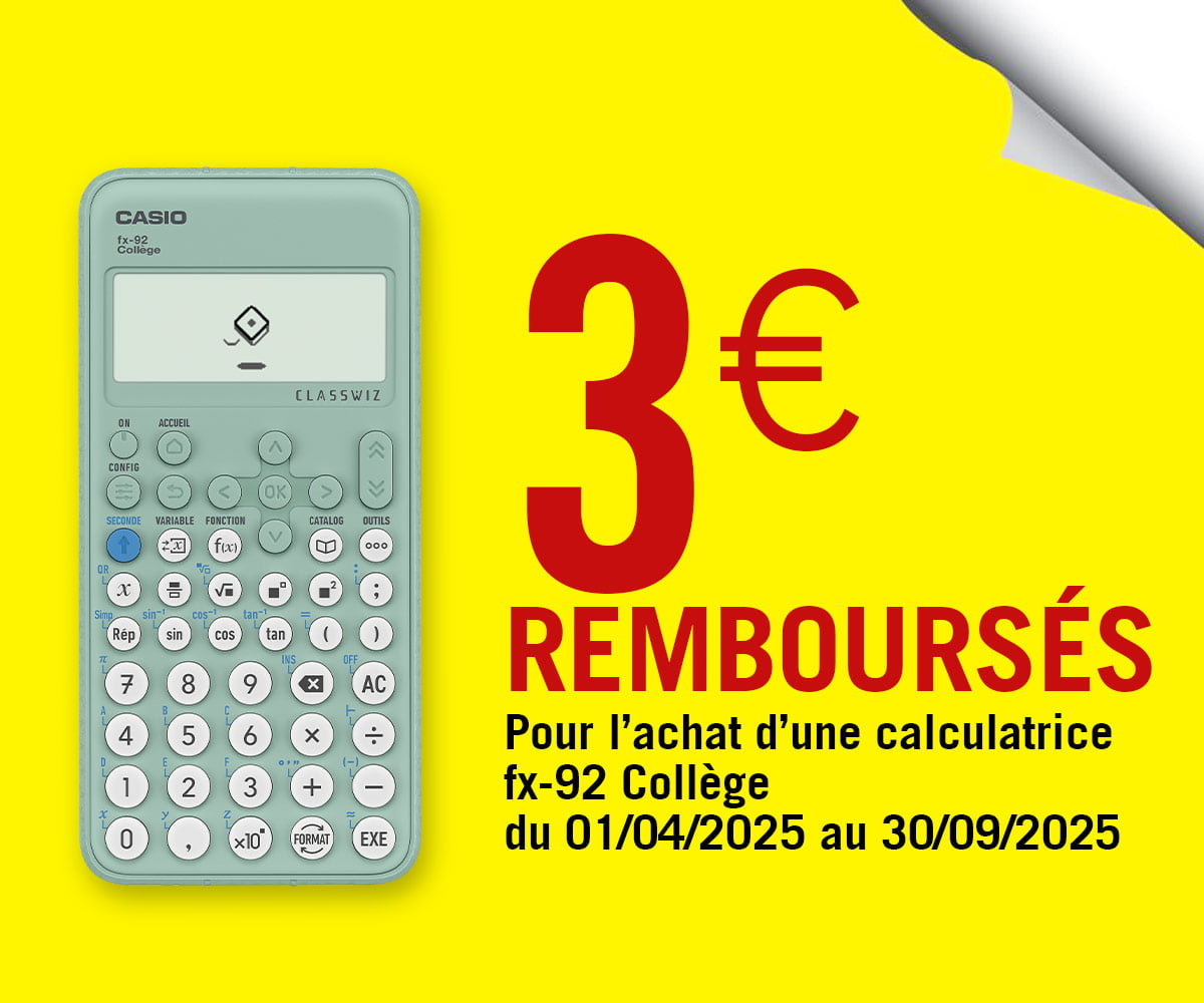 3€ remboursés - Calculatrice fx-92 Collège